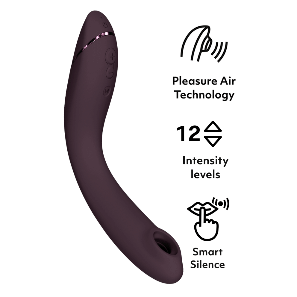 紫红色Womanizer OG Pleasure Air G点吸啜器，女性成人情趣用品，优雅设计，模拟吸吮刺激效果