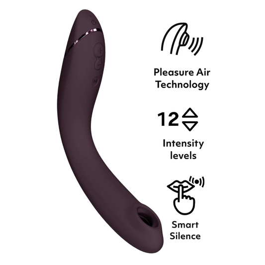 紫红色Womanizer OG Pleasure Air G点吸啜器，女性成人情趣用品，优雅设计，模拟吸吮刺激效果