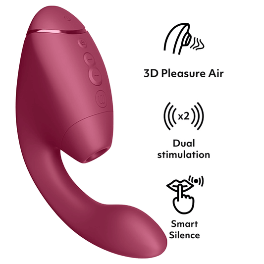 女性自慰器Next DUO 3D暗粉色阴蒂吸啜及G点按摩器，18funstore品牌图片。