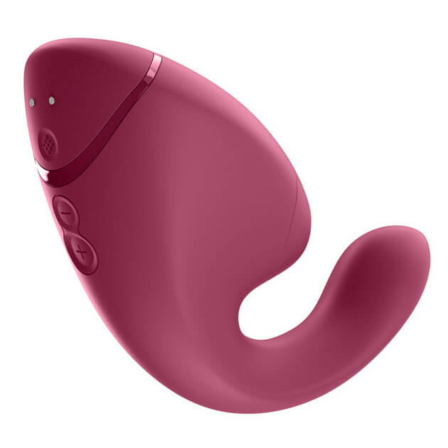 18funstore Womanizer Next DUO 3D陰蒂吸啜及G點按摩器，暗粉色設計，展示產品外觀與細節