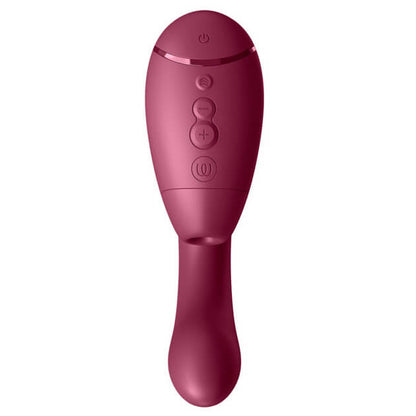18funstore Womanizer Next DUO 3D阴蒂吸啜及G点按摩器，暗粉色，细节展示。
