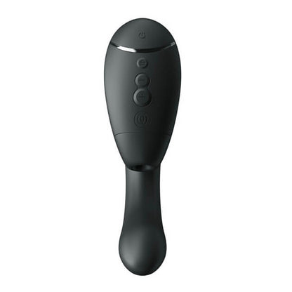 黑色Womanizer Next DUO 3D陰蒂吸啜及G點按摩器，女性成人情趣用品，展示產品外觀與設計細節