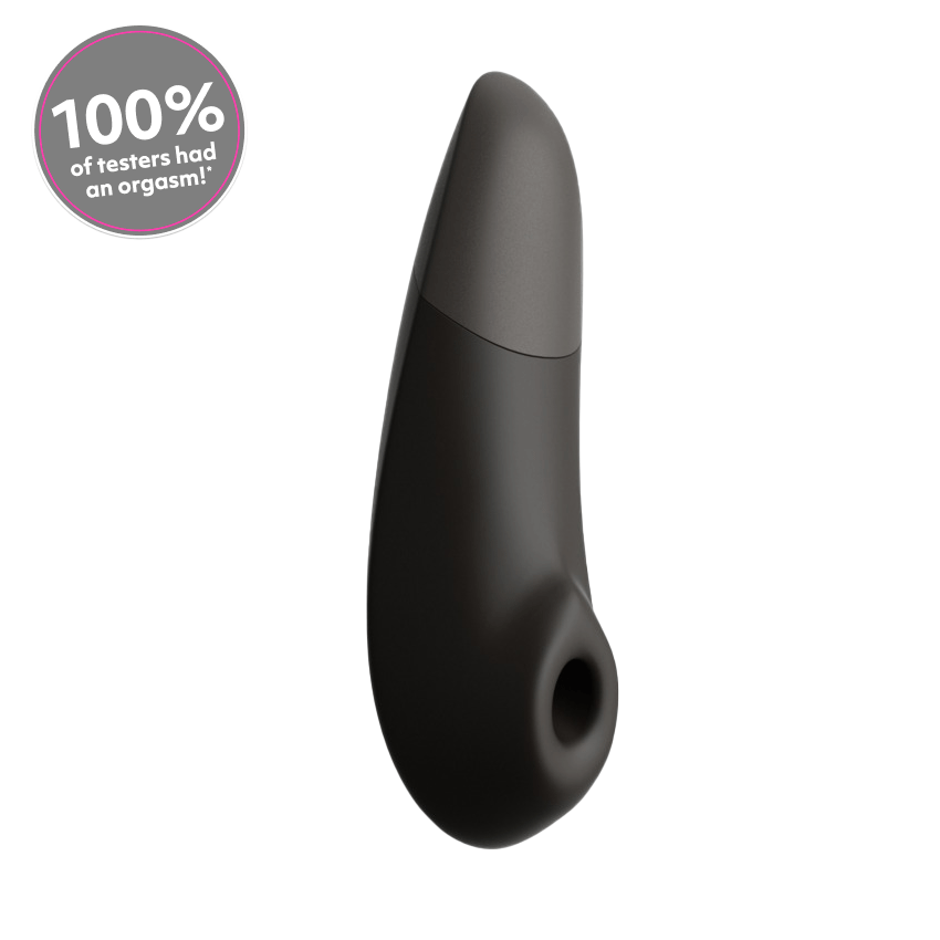 黑色Womanizer增强版Pleasure Air与深层震动阴蒂刺激器，女性成人情趣用品图片