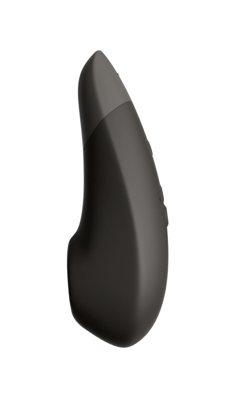女性用Womanizer增強版Pleasure Air深層震動陰蒂刺激器，黑色設計，帶來舒適刺激体验