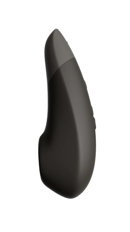 女性用Womanizer增強版Pleasure Air深層震動陰蒂刺激器，黑色設計，帶來舒適刺激体验