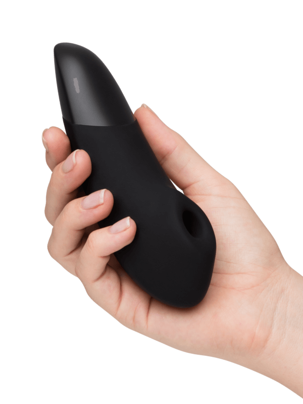 18funstore Womanizer增強版Pleasure Air和深層震動陰蒂刺激器，黑色設計，柔和刺激陰蒂區域