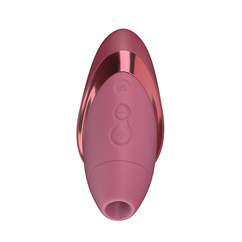 酒红色Next Liberty 3D阴蒂吸啜器，Womanizer品牌，展示产品的外观和设计细节