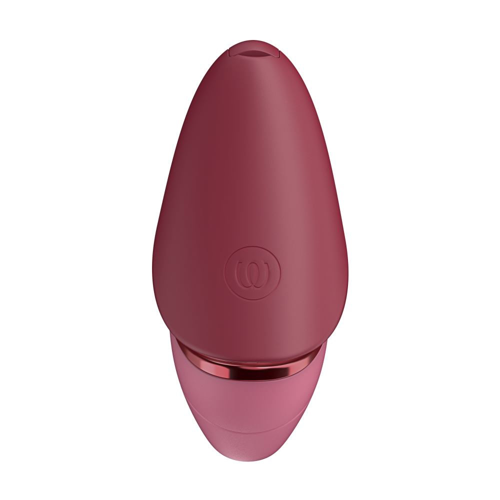酒红色Womanizer Next Liberty 3D阴蒂吸啜器，18funstore品牌，展示产品的外观和设计细节