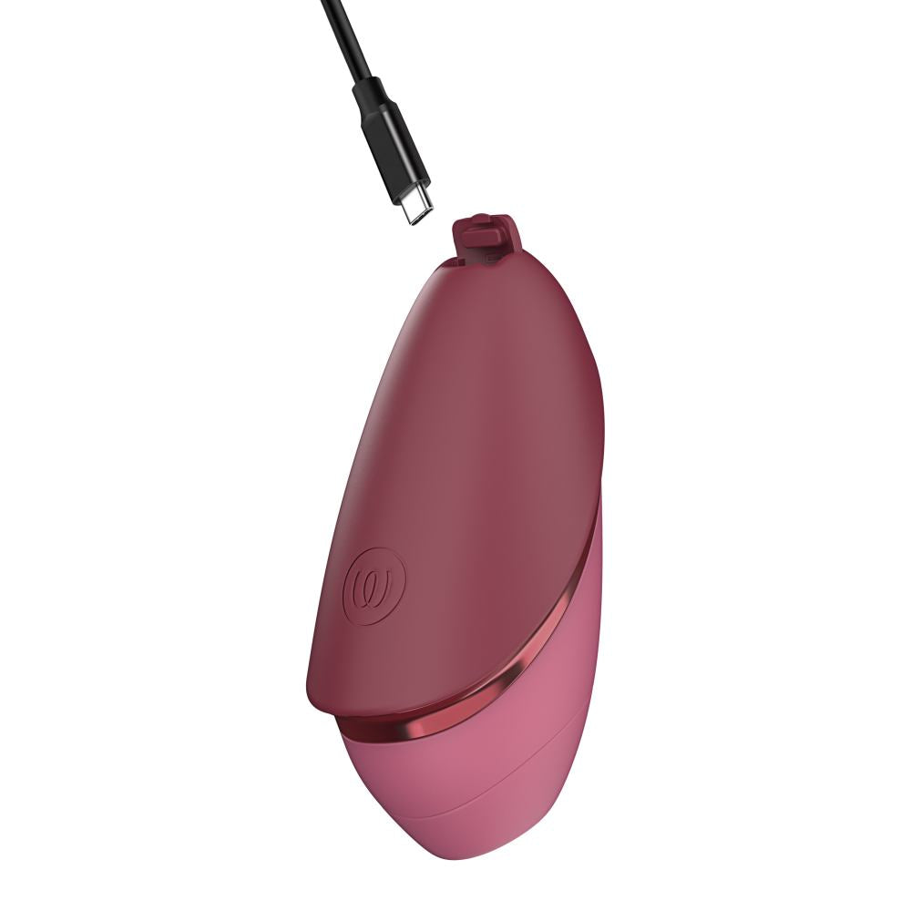 酒红色Womanizer Next Liberty 3D阴蒂吸啜器，成人情趣用品，展现高端设计与舒适体验
