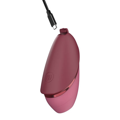 酒红色Womanizer Next Liberty 3D阴蒂吸啜器，成人情趣用品，展现高端设计与舒适体验