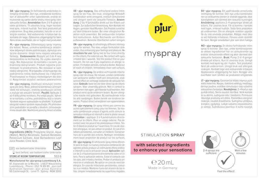 Pjur
MySpray 女性情慾提升噴霧 - 20ml