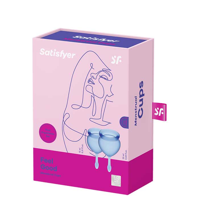 Satisfyer(德國) Feel Good月經杯套裝 紫色/深藍