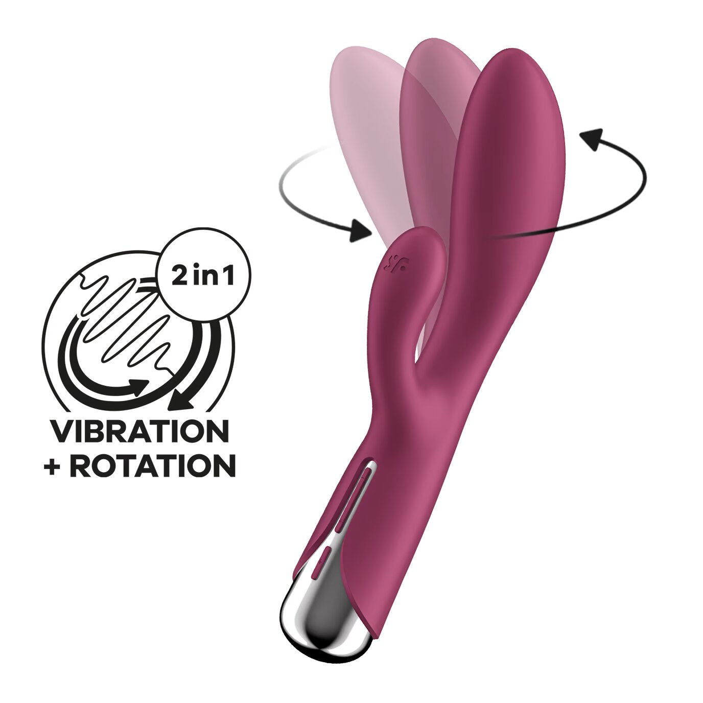 Satisfyer(德國) Spinning Rabbit 1 兔子旋轉震動棒 紅色