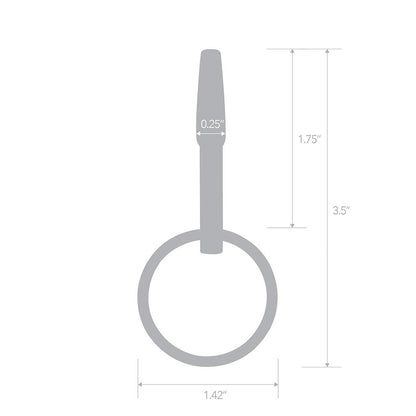 BLUE line(美國) Stainless Steel Penis Plug With Ring 不鏽鋼串珠尿道塞