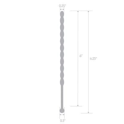 BLUE line(美國) 6" Stainless Steel Teardrop Urethral Sound 不鏽鋼串珠尿道塞