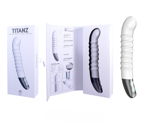Excellent Power - TITANA - Rechargeable Silicone Stimulator 360度上下旋轉震動棒 白色