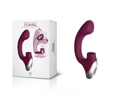 Excellent Power - TITANA - Rechargeable Silicone Stimulator 舔震強力G點震動棒 紫色