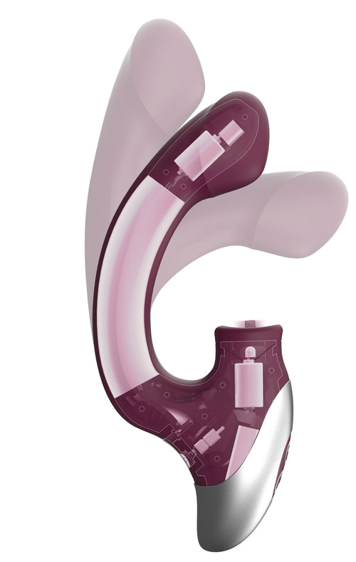 Excellent Power - TITANA - Rechargeable Silicone Stimulator 舔震強力G點震動棒 紫色