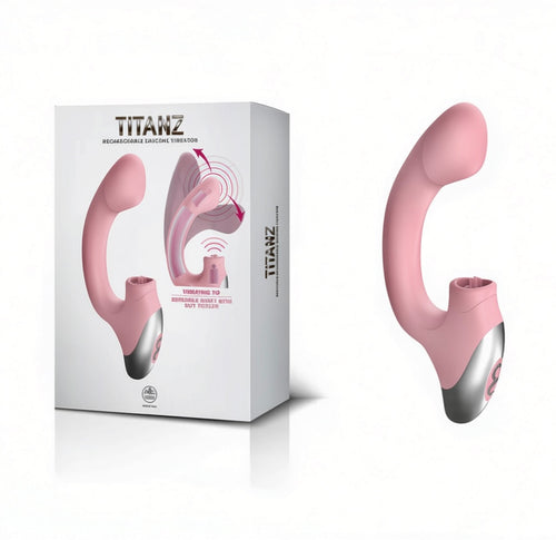 Excellent Power - TITANA - Rechargeable Silicone Stimulator 舔震強力G點震動棒 粉色