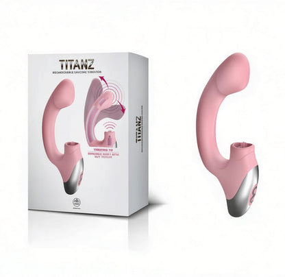 Excellent Power - TITANA - Rechargeable Silicone Stimulator 舔震強力G點震動棒 粉色