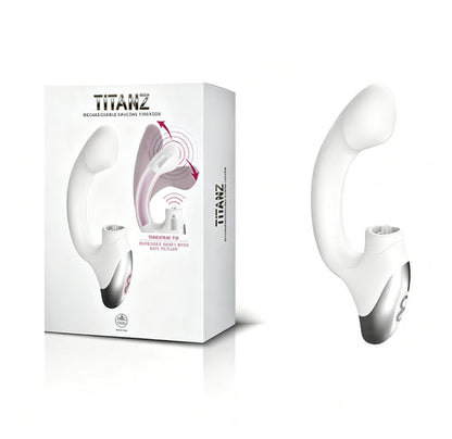 Excellent Power - TITANA - Rechargeable Silicone Stimulator 舔震強力G點震動棒 白色