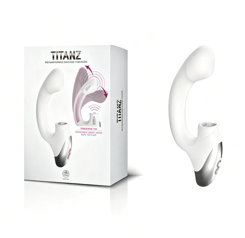 Excellent Power - TITANA - Rechargeable Silicone Stimulator 舔震強力G點震動棒 白色