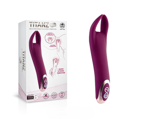 Excellent Power - TITANA Mini - Rechargeable Silicone Vibrator 兔子陰蒂震動器 酒紅色