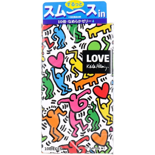 Sagami相模 Keith Haring 10 倍潤滑 10 片裝 乳膠安全套