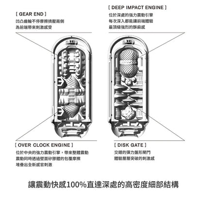 Tenga Flip 0 (Zero) EV【震動版】神級旗艦飛機杯 - 白色柔軟版