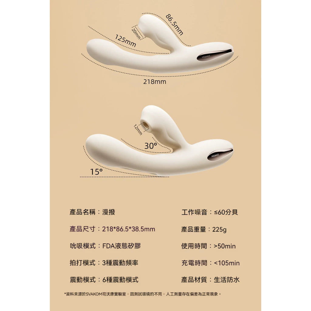 SVAKOM 司沃康 漫撥吮吸啪啪棒 【8頻震動吮吸+3頻拍打】 吸吮