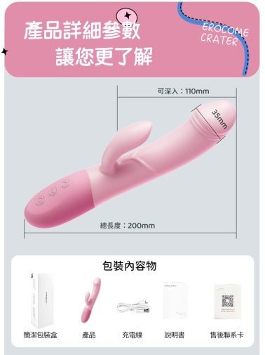 Erocome
Carter APP 智能操控升溫雙震震動器 - 粉紅色