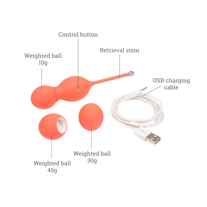 We-Vibe Bloom 震動收陰球 - 珊瑚橙色