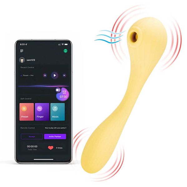 Magic Motion魅動BOBI波波龍 黃色 APP 控制二合一可彎折智能按摩器