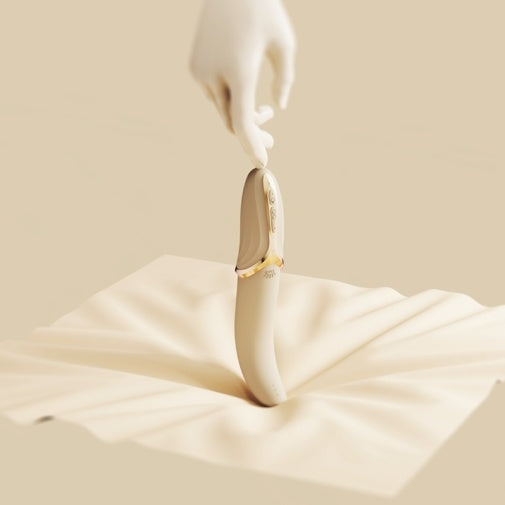 Zalo Eve 仿真舌舔震動棒 - 象牙白