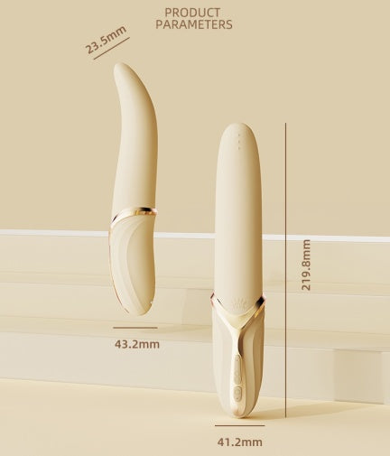 Zalo Eve 仿真舌舔震動棒 - 象牙白