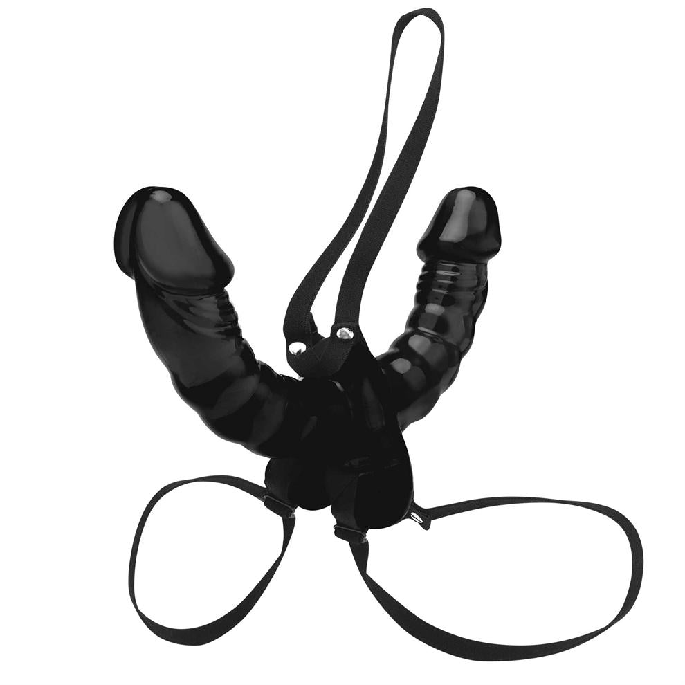 Lux Fetish(美國) Vibrating Pleasure For 2 Double-Ended Strap-On 穿戴式雙頭震動假陽具