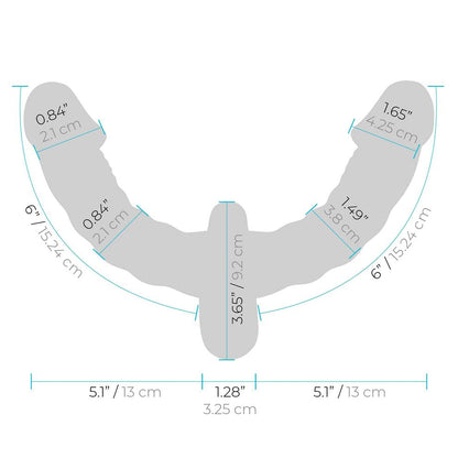 Lux Fetish(美國) Vibrating Pleasure For 2 Double-Ended Strap-On 穿戴式雙頭震動假陽具